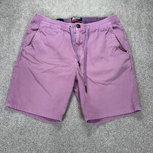 Super Dry Men's Size 34 Chino Shorts Purple Pink Sun Scorched Summer Board short
